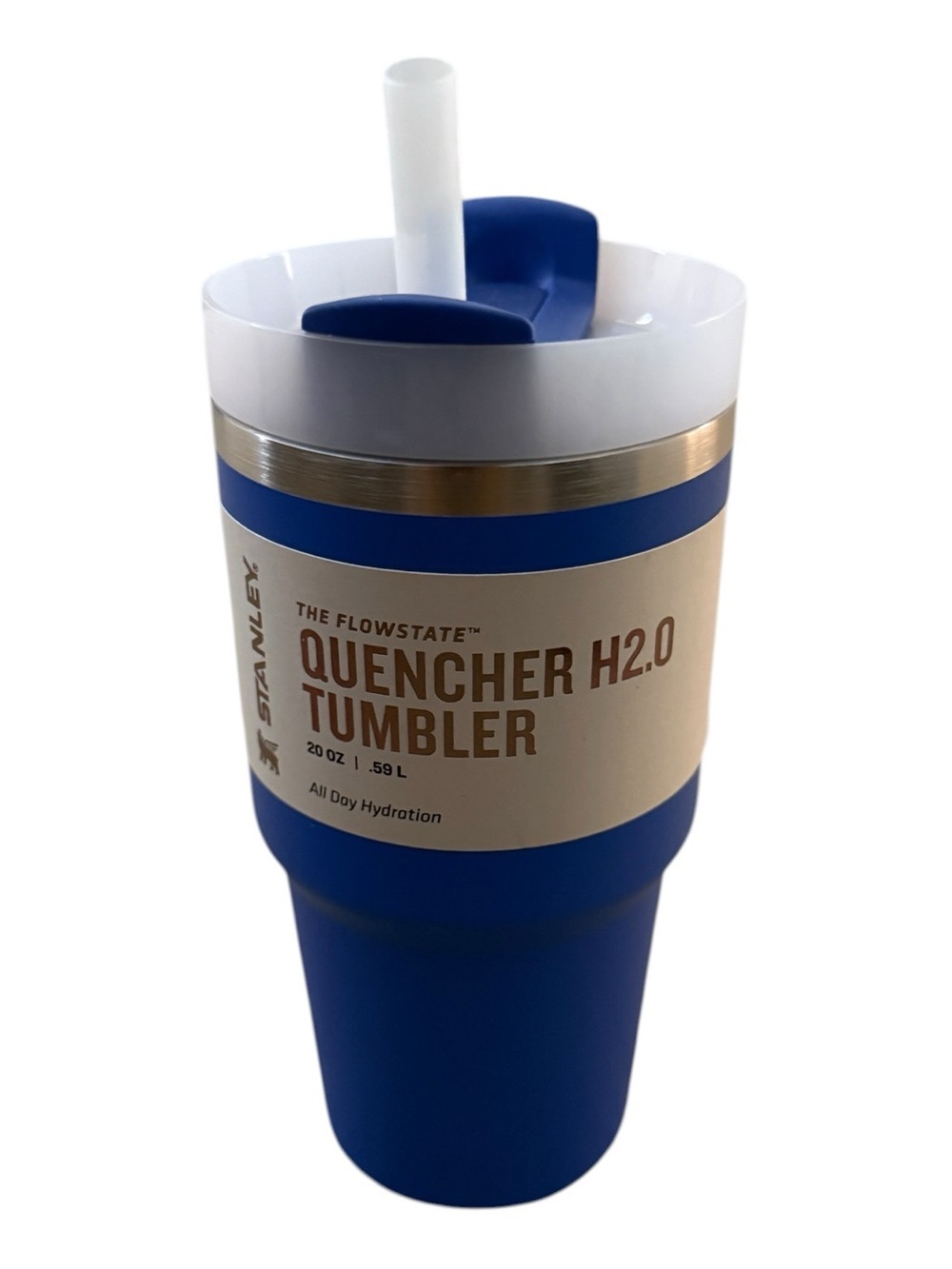 NWT Stanley Quencher H2.0 Tumbler - Iris “The Flowstate” 20 oz. with White Lid